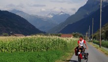 szwajcaria wzdłuż rodanu rowerem po europie